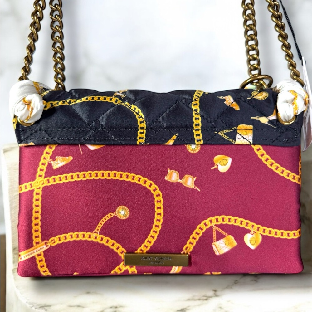 Kurt Geiger London Kensington Quilted Nylon Scarf Shoulder Bag - New - Picture 5 of 15